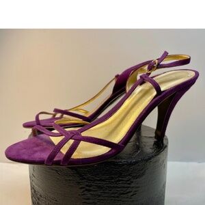 NEW J. Crew Purple Suede Heels/Sandals, size 8